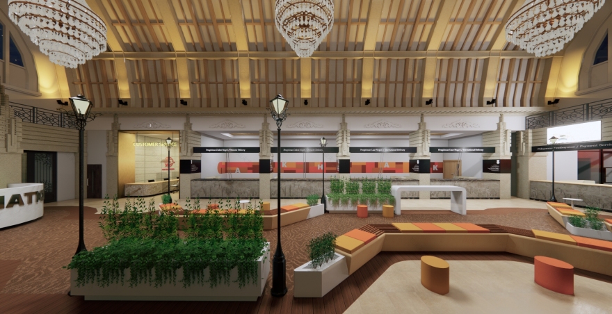 印尼泗水邮局室内改造设计-3