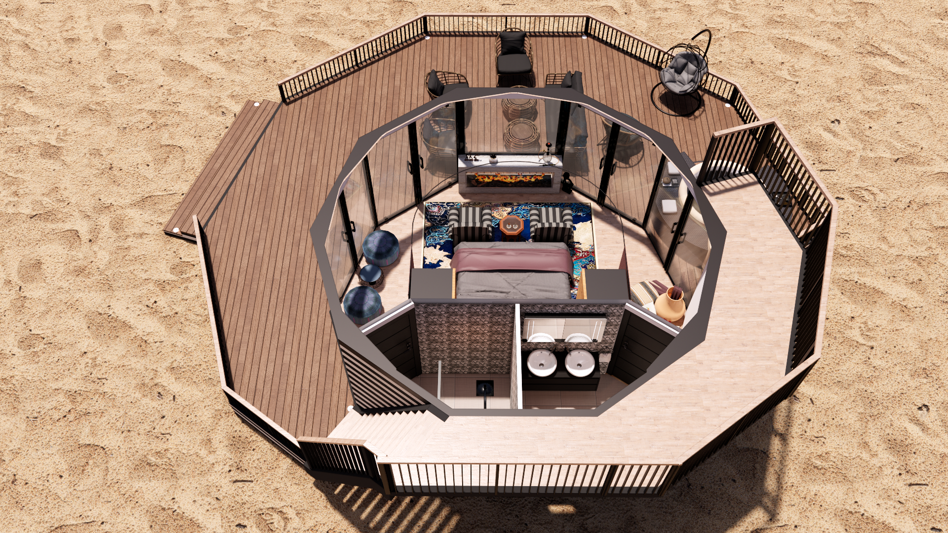 豪华露营舱 测地线圆顶佩特拉-11