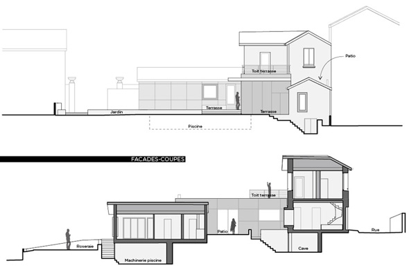Caluire当代木结构及Viroc板扩建住宅项目丨法国丨MTU  Dank Architectes-34