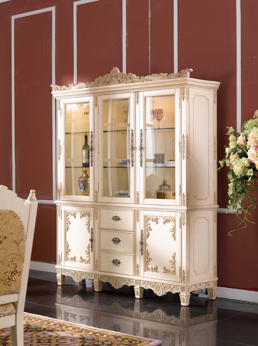 高清古典美式风格 卧室客厅餐厅书房家具场景图片素材-2-19