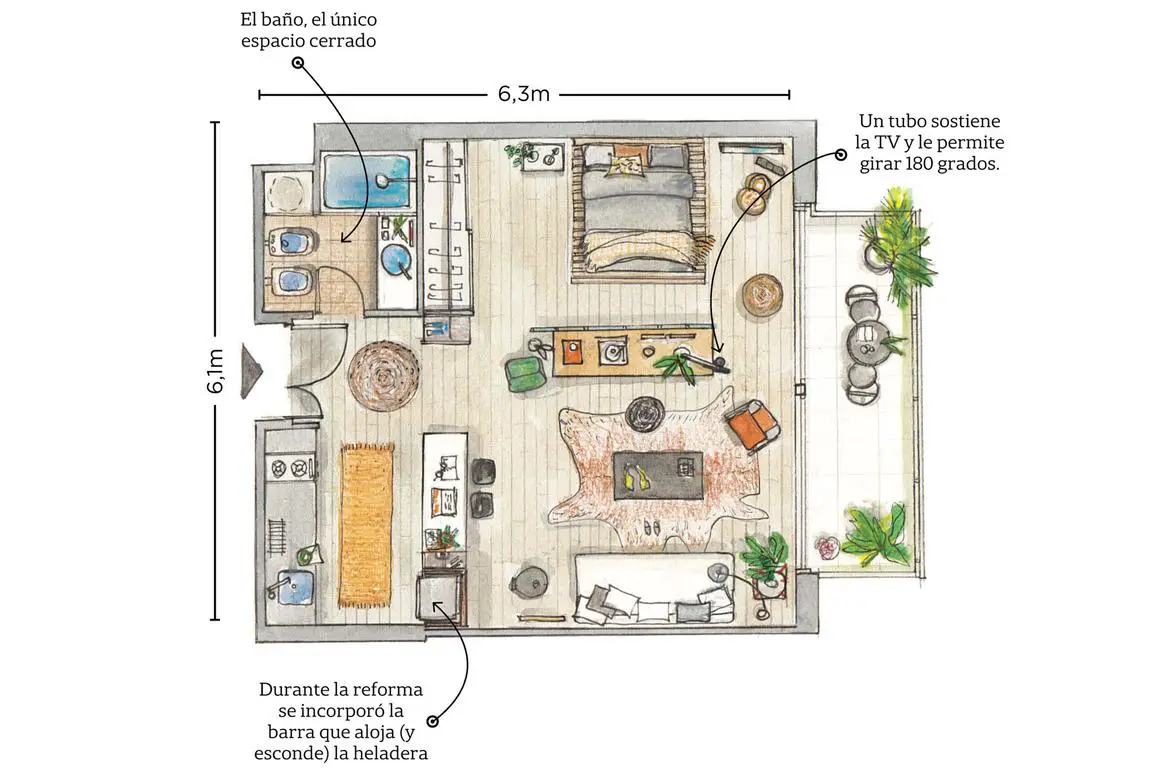 布宜诺斯艾利斯设计师的 38m²小户型奇迹-13