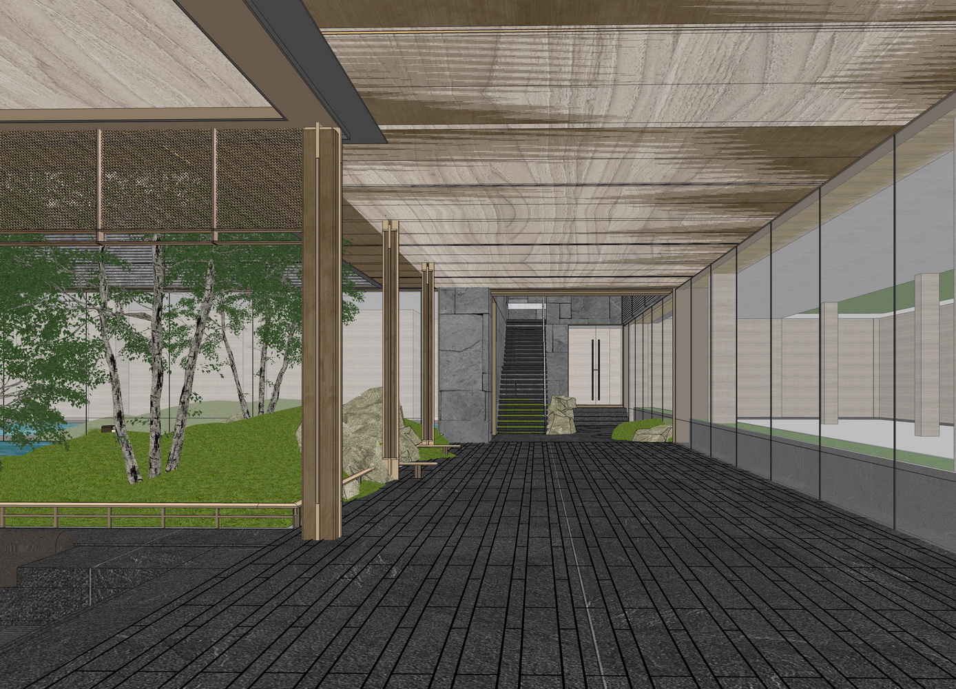 招商蛇口长沙天青府示范区景观SU模型-6