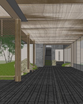 招商蛇口长沙天青府示范区景观SU模型