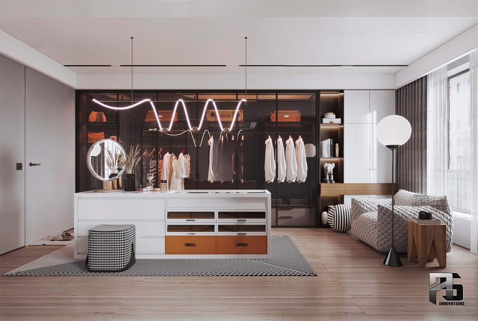 DRESSING ROOM 3D INTERIOR . MODERN STYLES 3-7