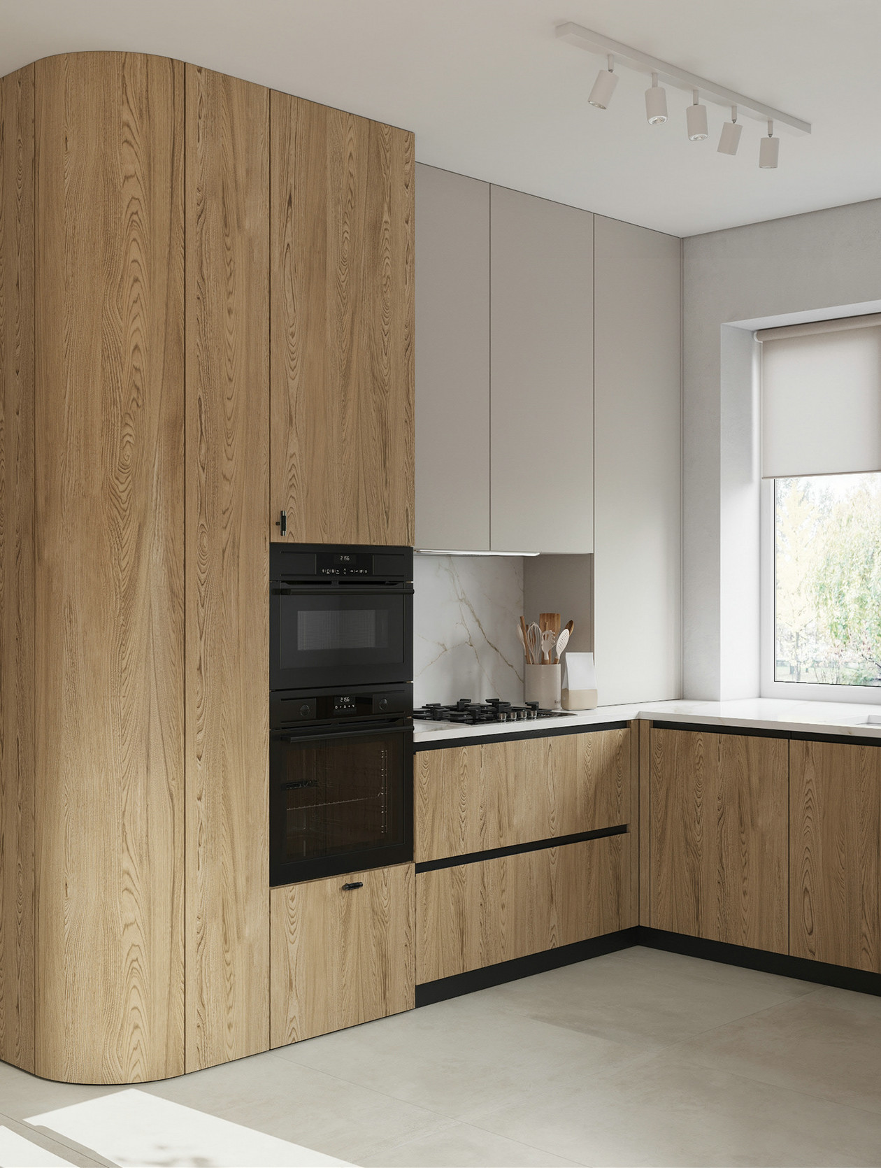 原木搭配活力橙,打造舒适空间感-3