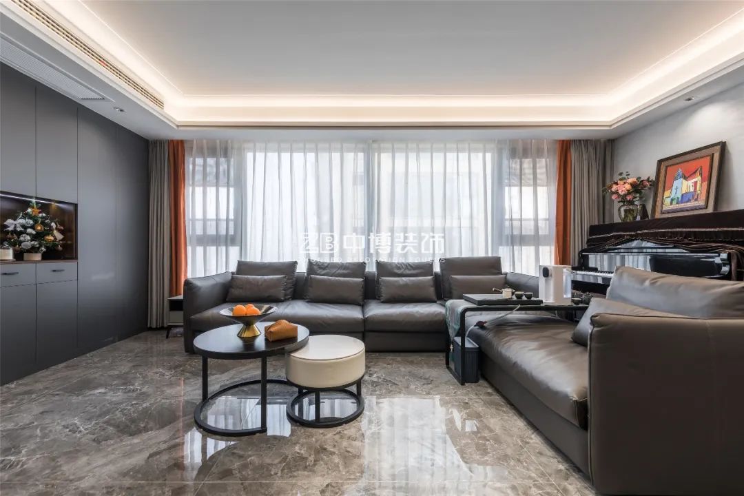 【中博案例】128方现代轻奢，三口之家的小确幸，温馨雅致！-19