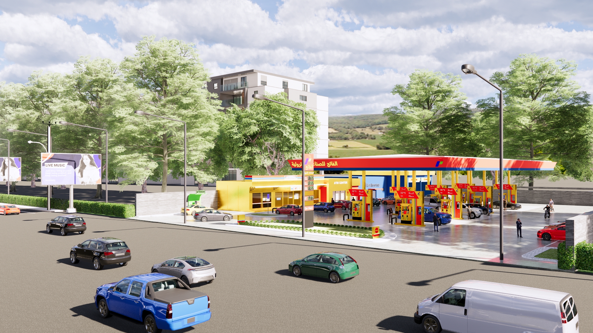 محطه بنزين علي طريق سريع-29