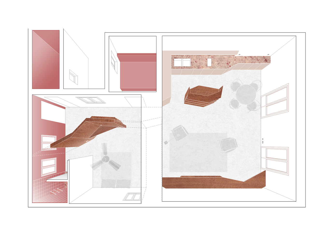 巴塞罗那“Loft not Loft”翻新 | 曲线家具打造灵动空间-19