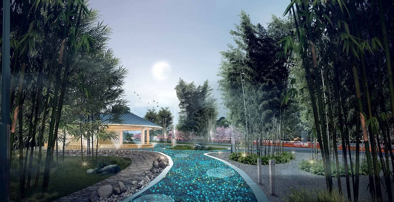 公园夜游景区夜景灯光设计案例效果图-4