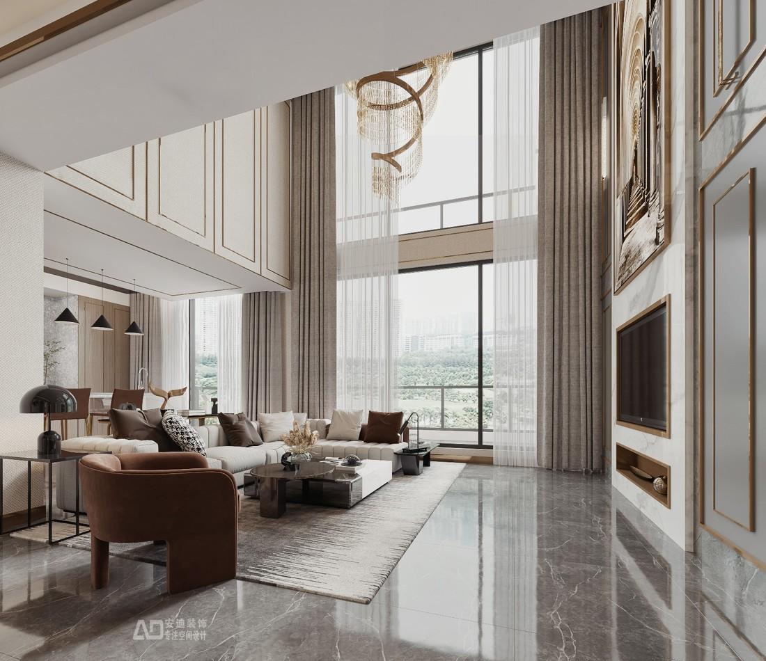 五龙山蓝山别墅轻奢空间设计-0