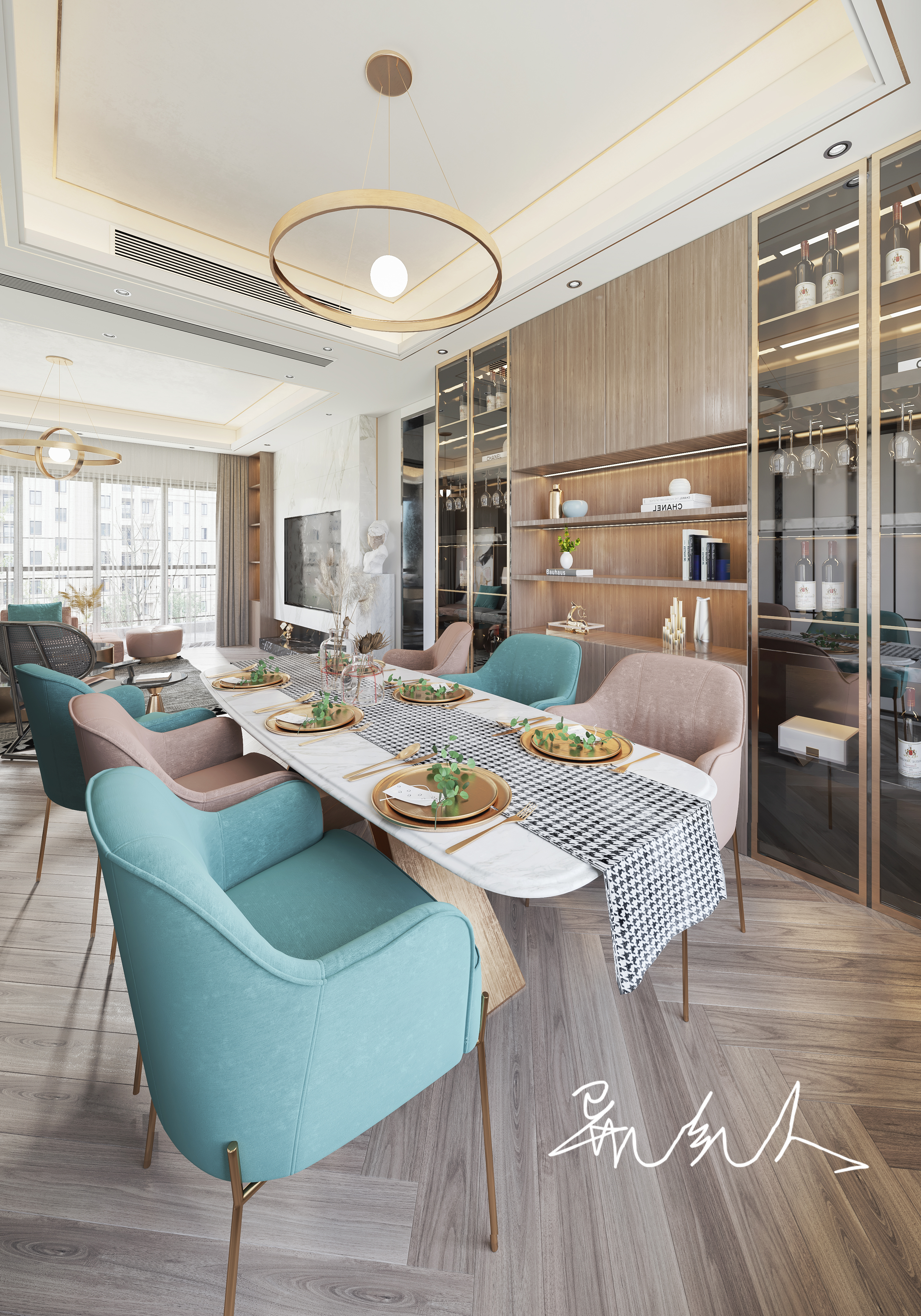 现代轻奢客厅设计案例解析-2