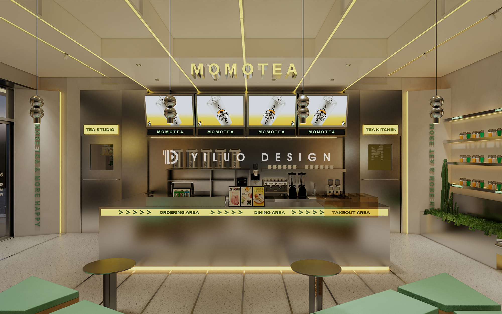 哈尔滨 MOMO TEA 奶茶店茶饮空间设计丨中国哈尔滨丨YILUO DESIGN STUDIO-26