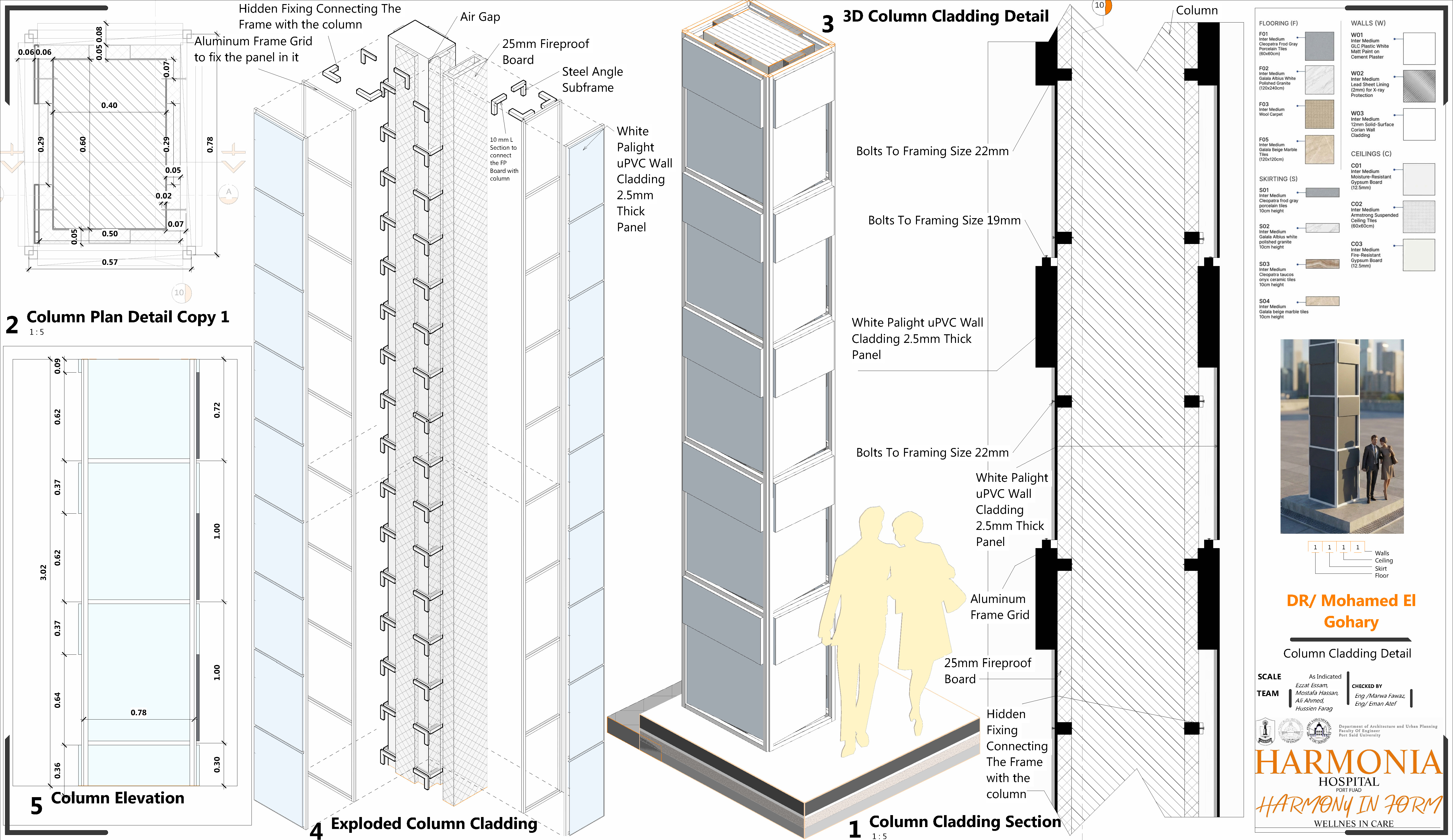 HARMONIA 100床综合医院技术与施工图及工程量清单项目丨塞得港大学工程,建筑与城市规划系-38