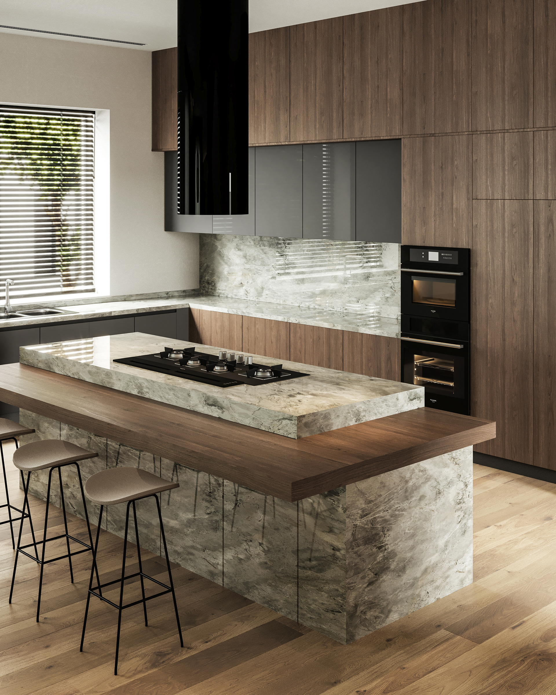 现代别墅一层设计-12