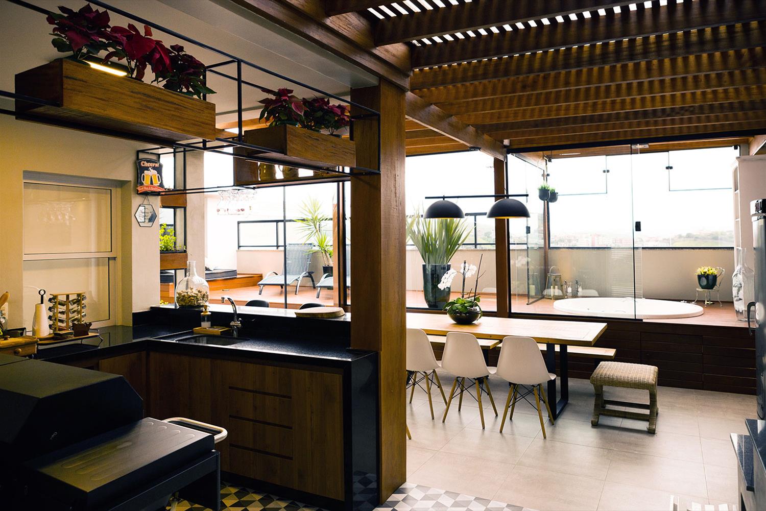 巴西 Vila Vereda 别墅的美食区设计-5