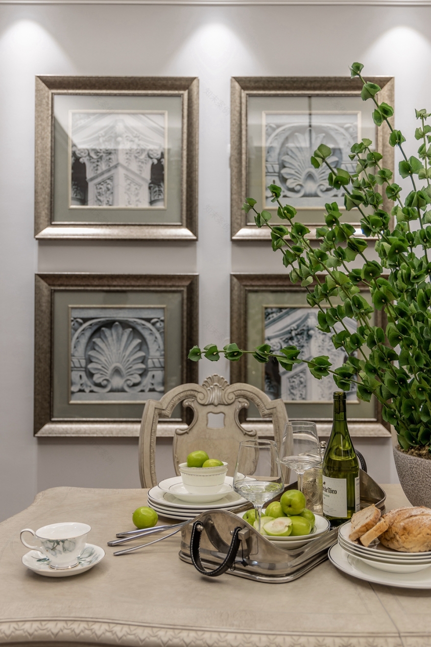 宏福樘设计丨平层丨200㎡美式复古混搭,延续经典爱情故事里的生活日常-57