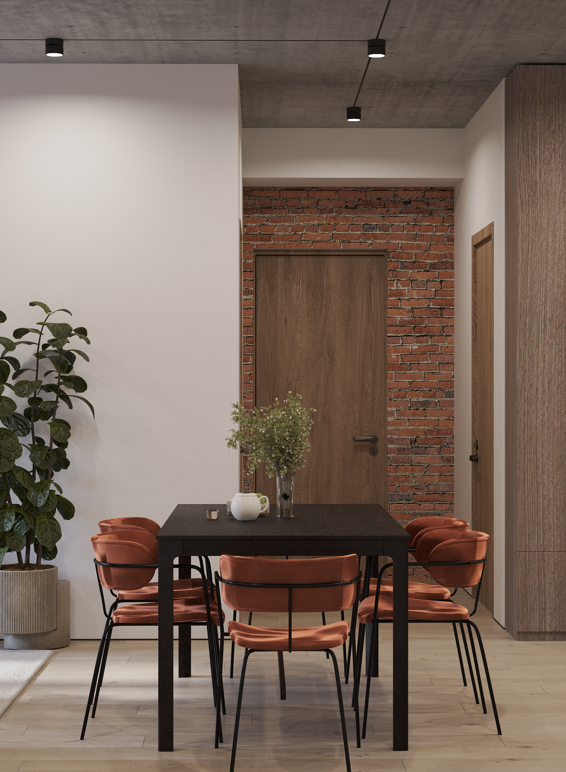 80m2 apartment in industrial style-8