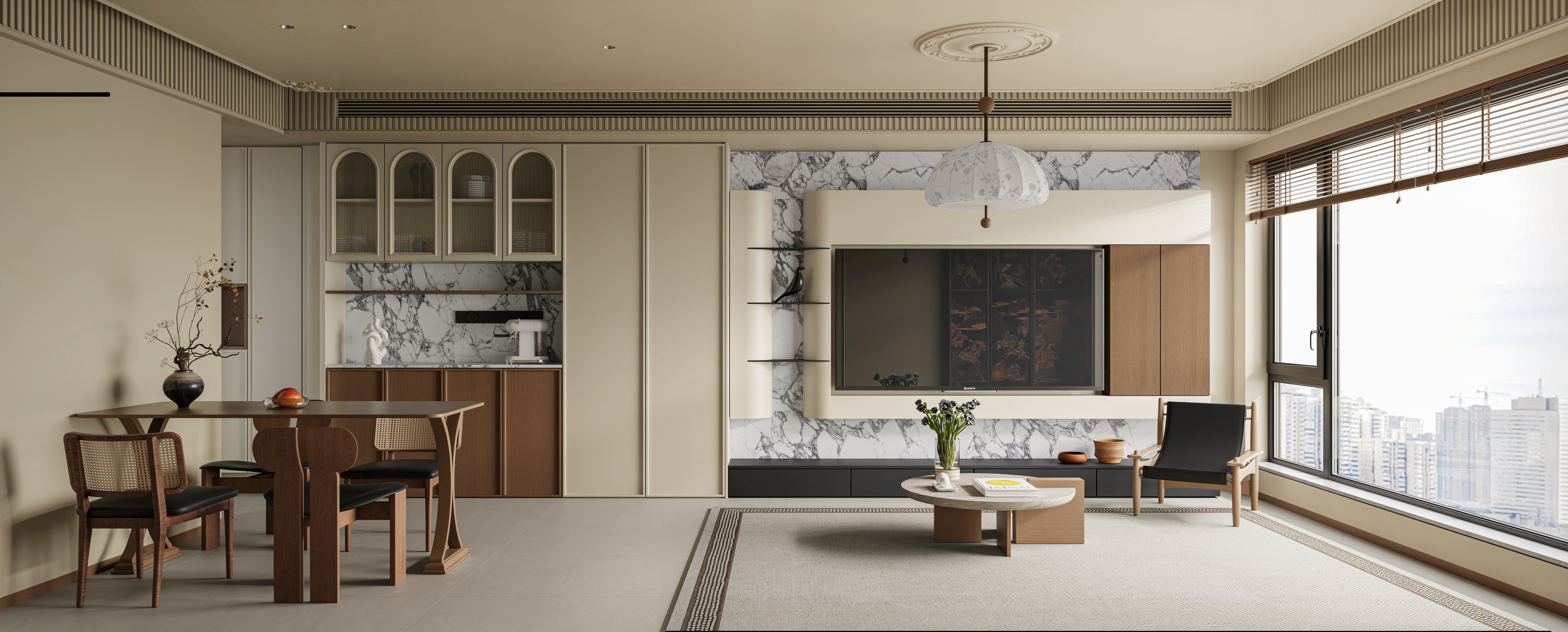 近期渲染  中古温馨小家-9