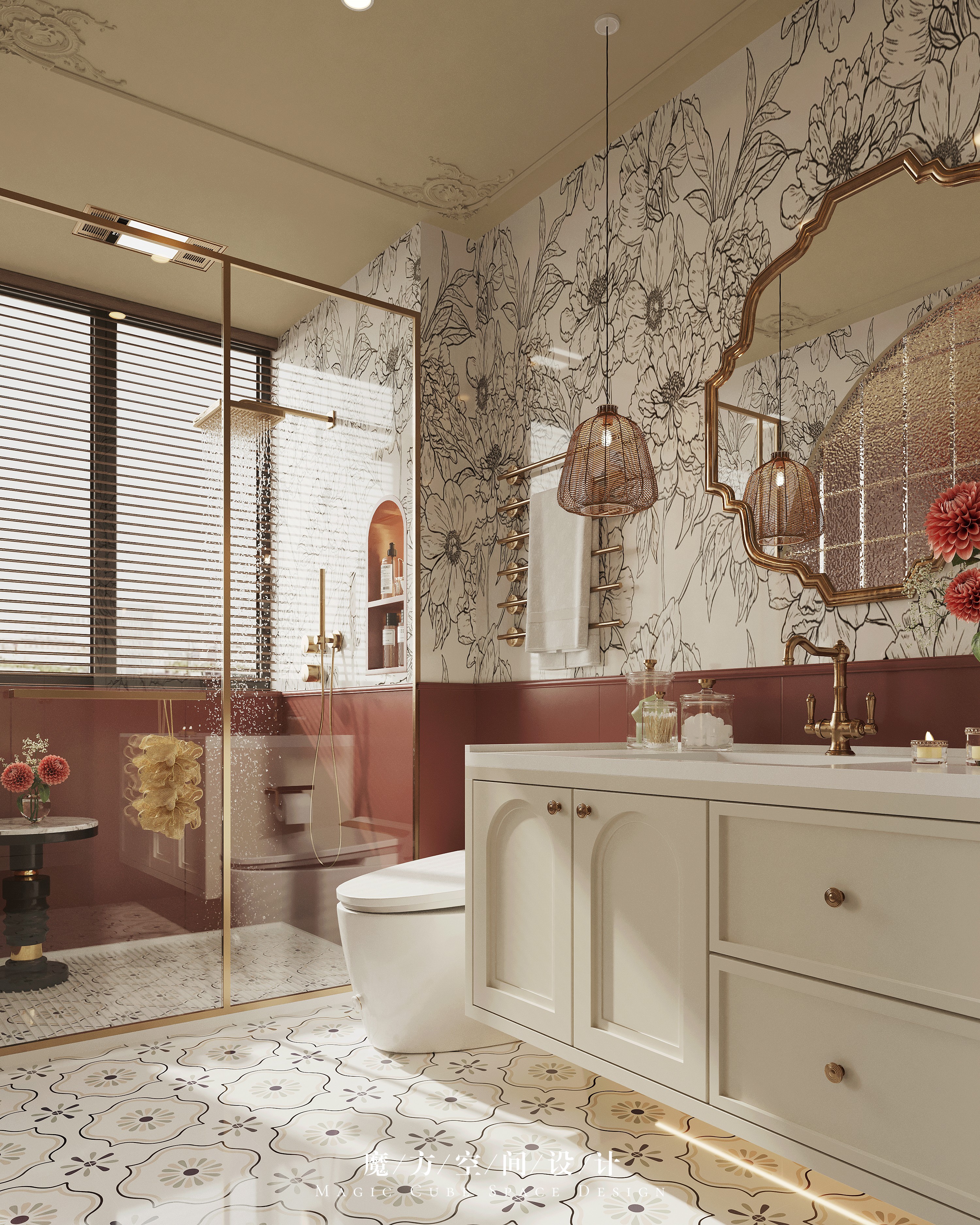 义乌•法式复古别墅设计丨中国丨魔方空间设计-33