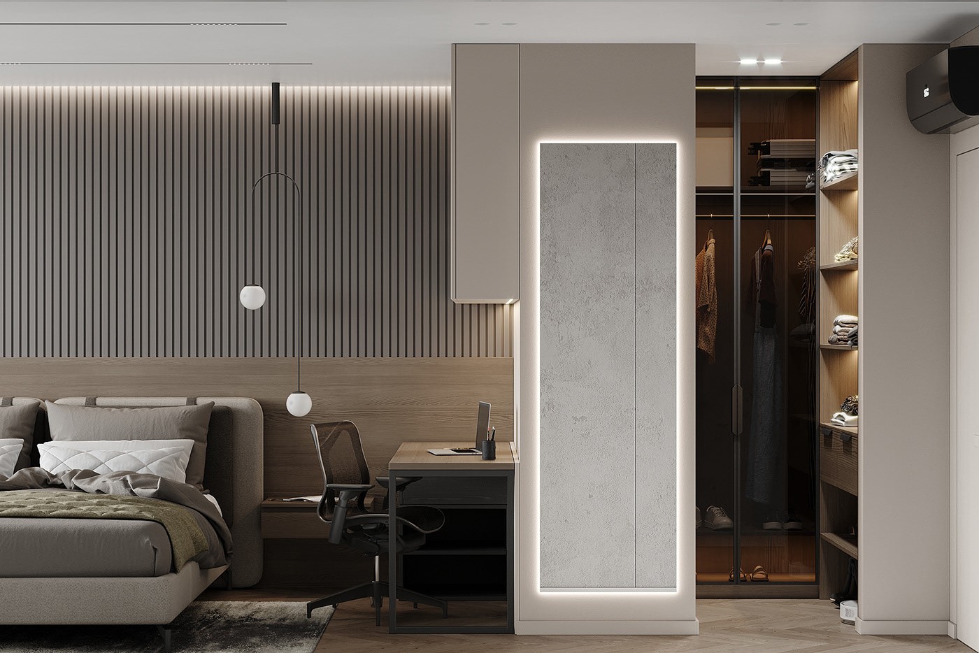 87㎡简约风住宅设计 超细腻的质感！-12