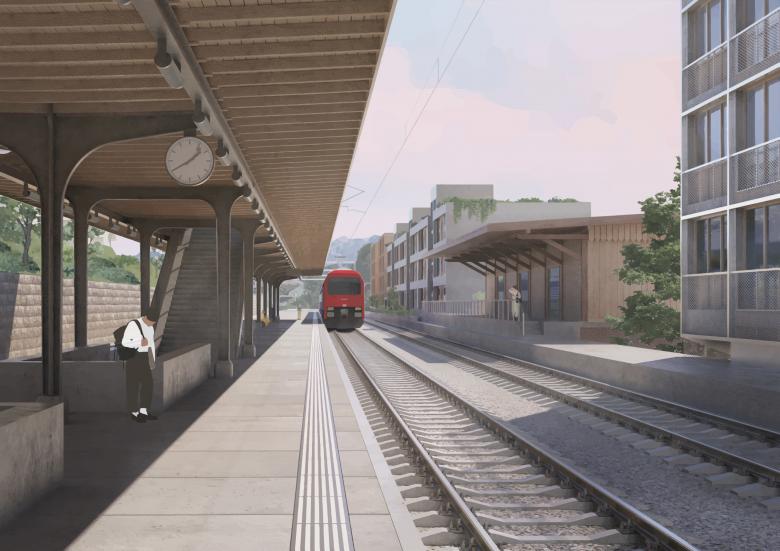 gus wüstemann architects AG丨1st prize, New Train Station Herrliberg - Feldmeilen丨瑞士-11