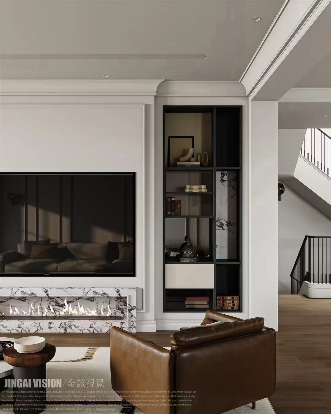 美式+原木客餐厅-2