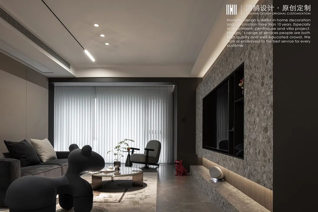 深色现代空间 · 天宁吾悦 140㎡的质感生活丨中国常州丨鸿鹄设计-13