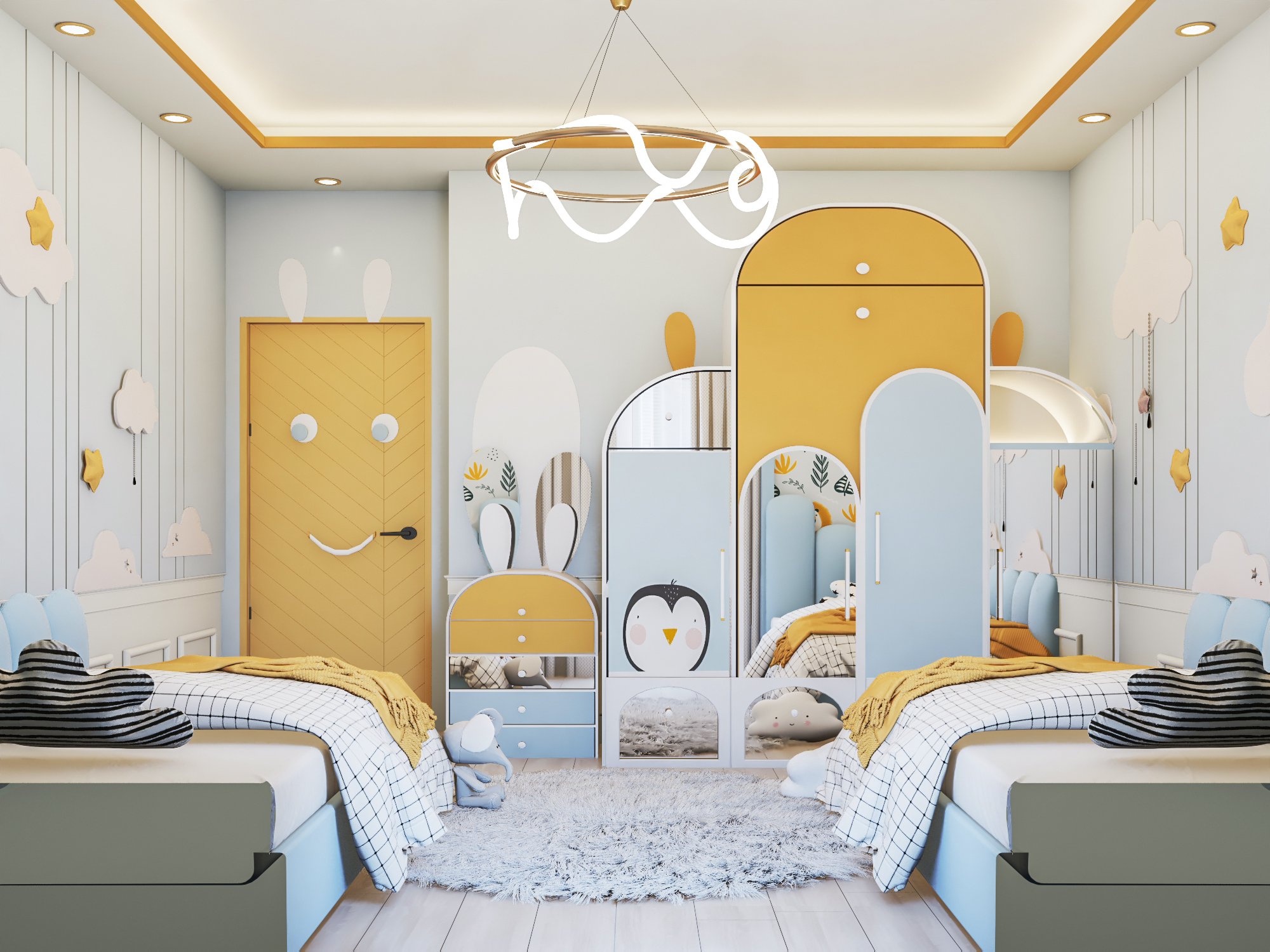 现代儿童卧室丨Leaf studio-9