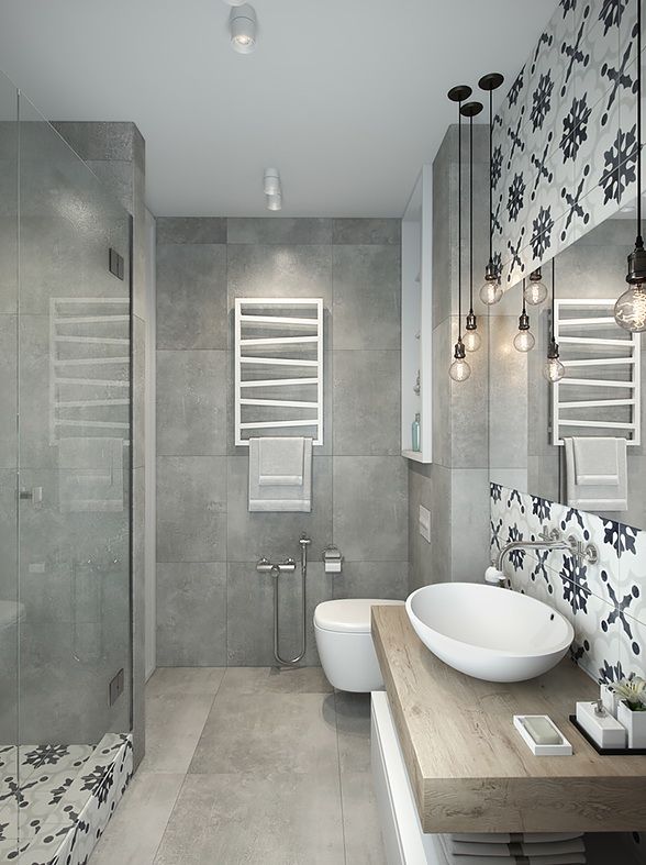 Квартиры студии в современном стиле, 5 проектов - Фото интерьеров-113