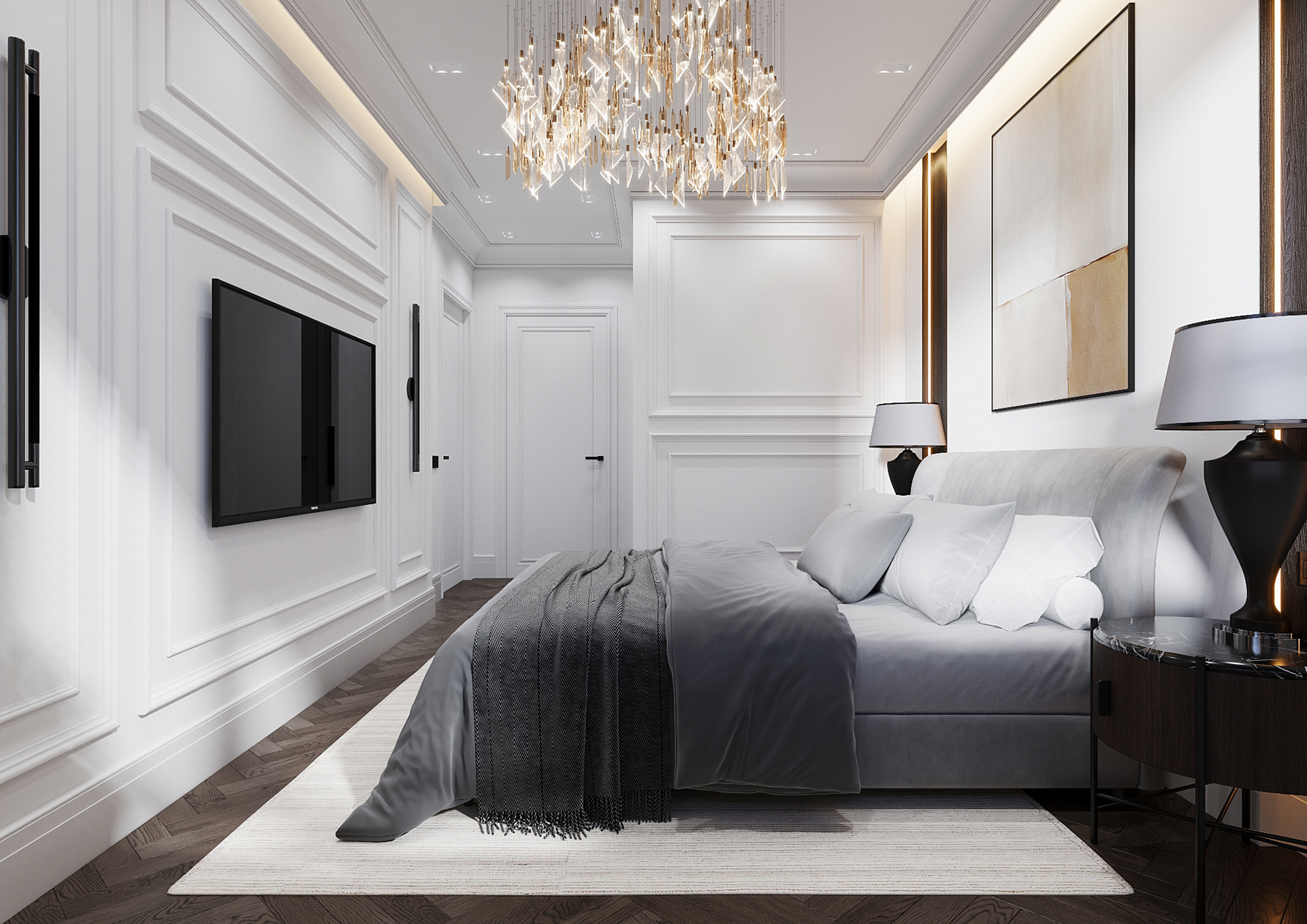 BEDROOM INTERIOR. DESIGN + 3D VISUALIZATION-11