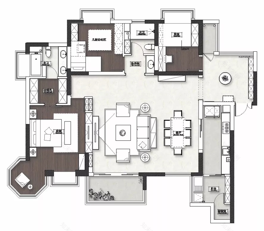 134m²轻奢主义·棕榈泉国际花园 DE设计事务所-51