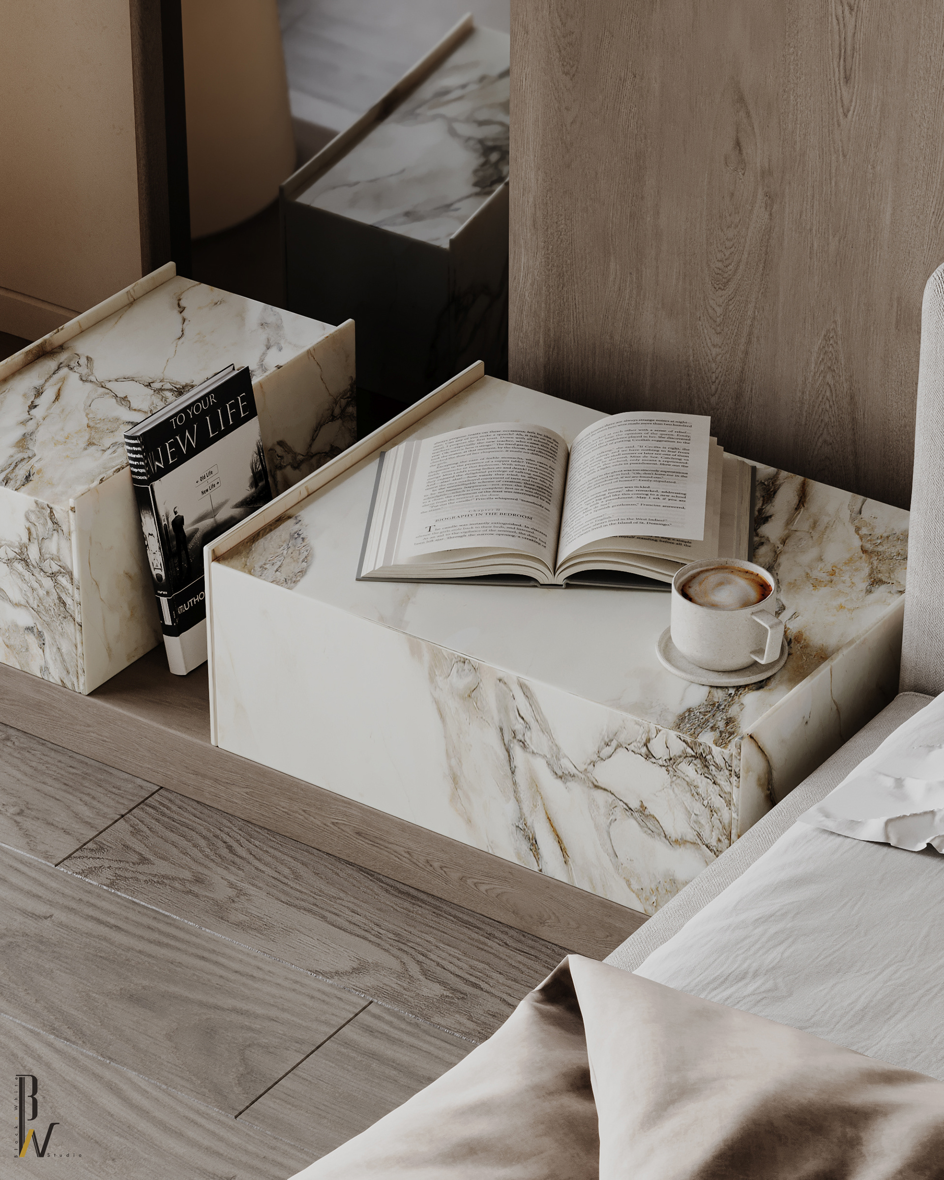 卧室设计丨阿联酋丨Black N White-12