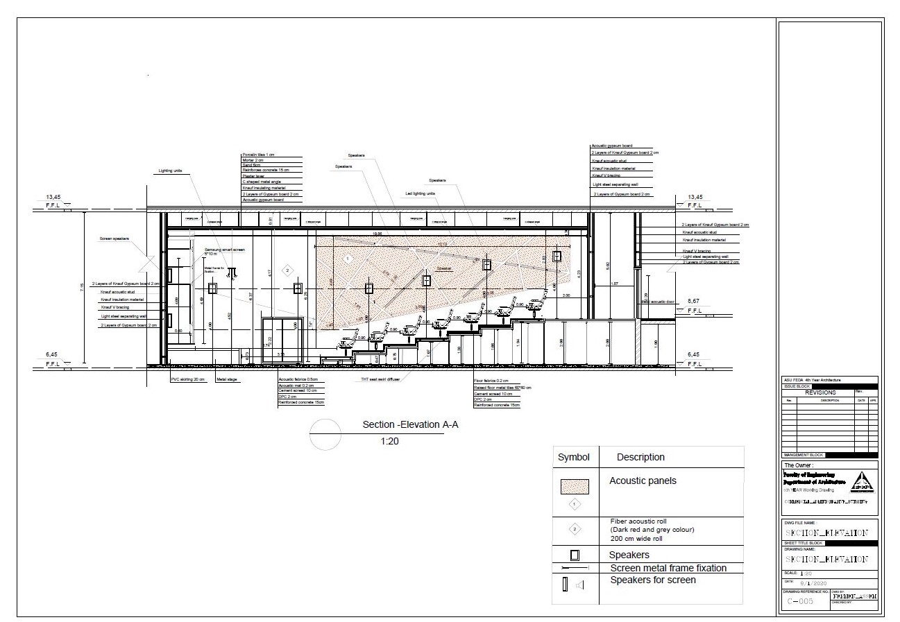 Cinema interior design and working drawings-3