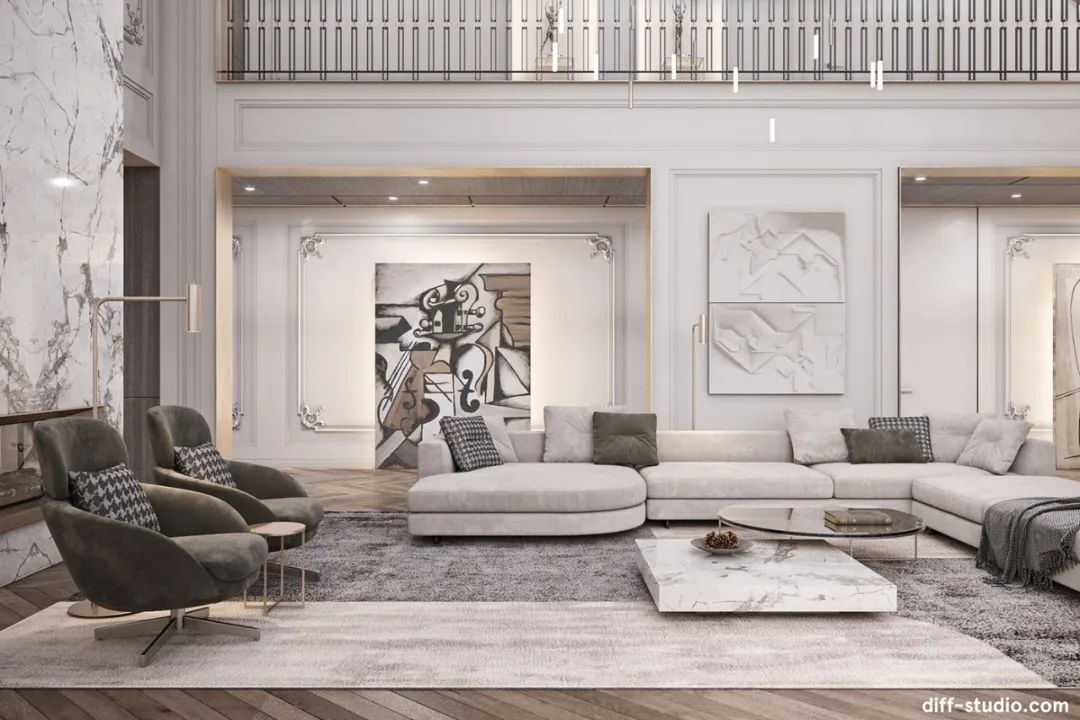 乌克兰基辅 1600㎡新古典奢华大宅丨Diff.Studio-0