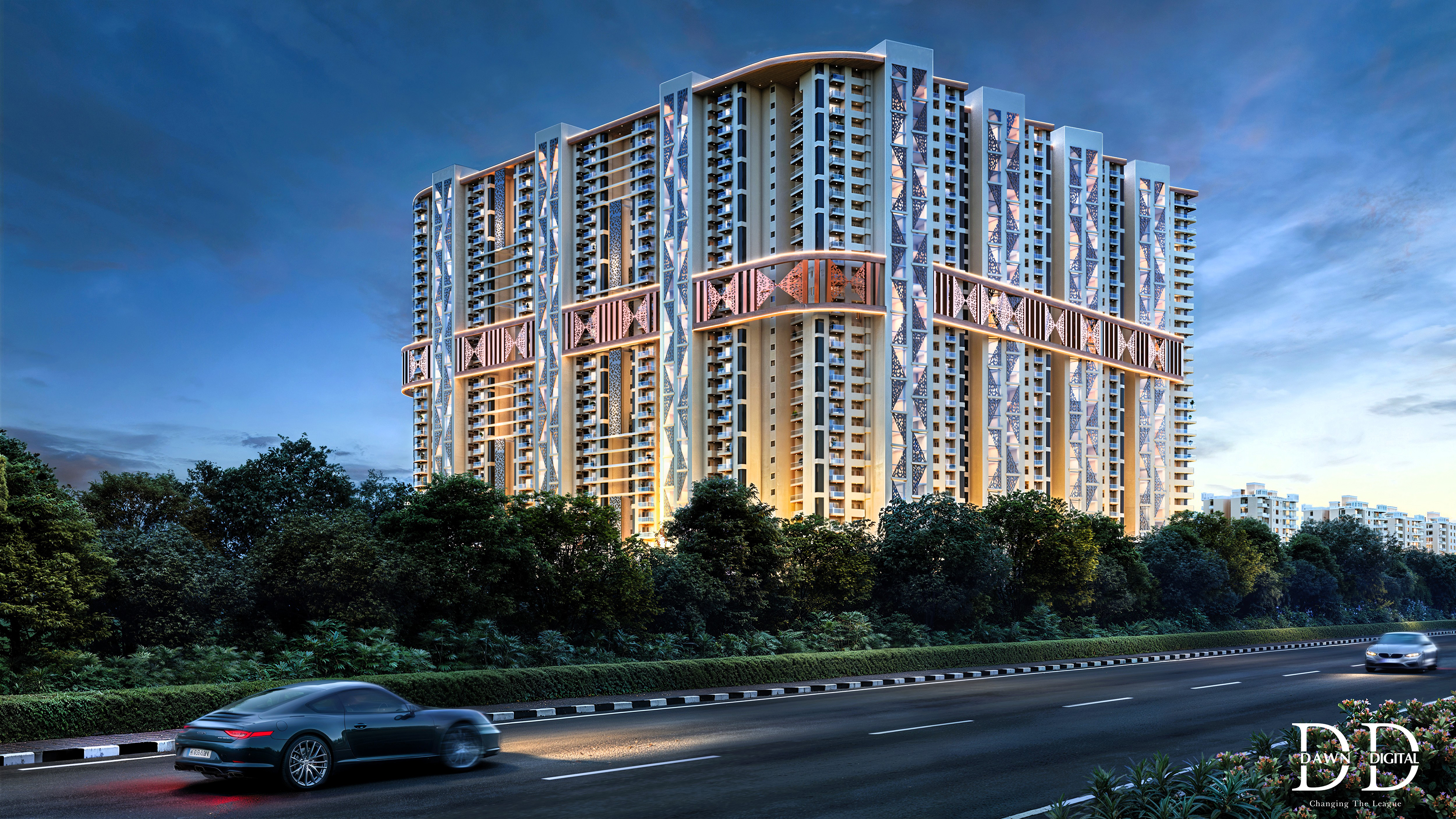 多层住宅建筑丨IndiaChandigarh丨Dawn Digital Studio-16