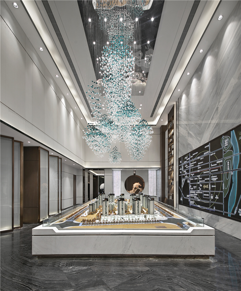 净水云端 | 优雅东方美学融入销售中心设计-25