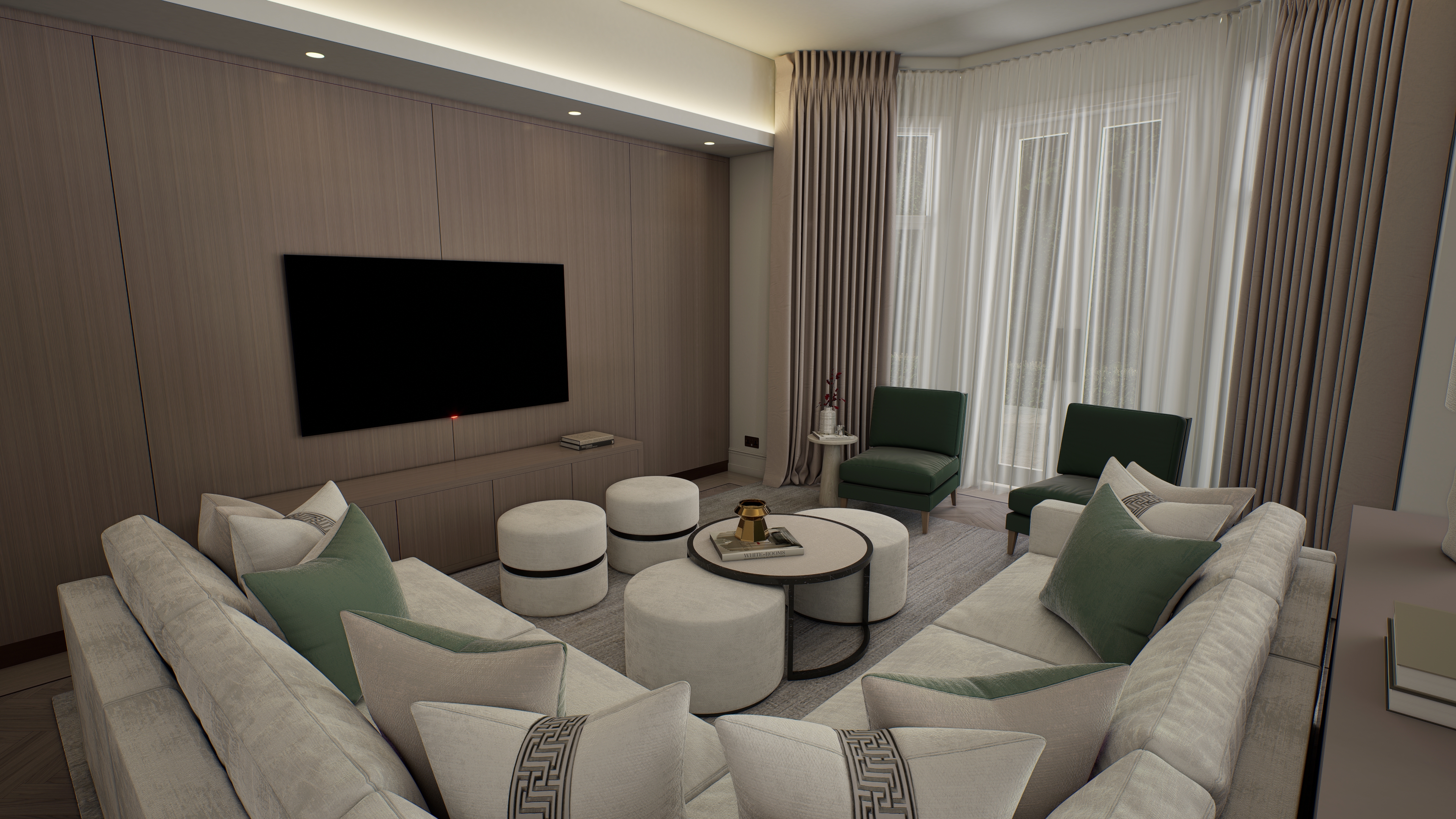 Kitchen & Living Area Visualization — Richmond, UK-28