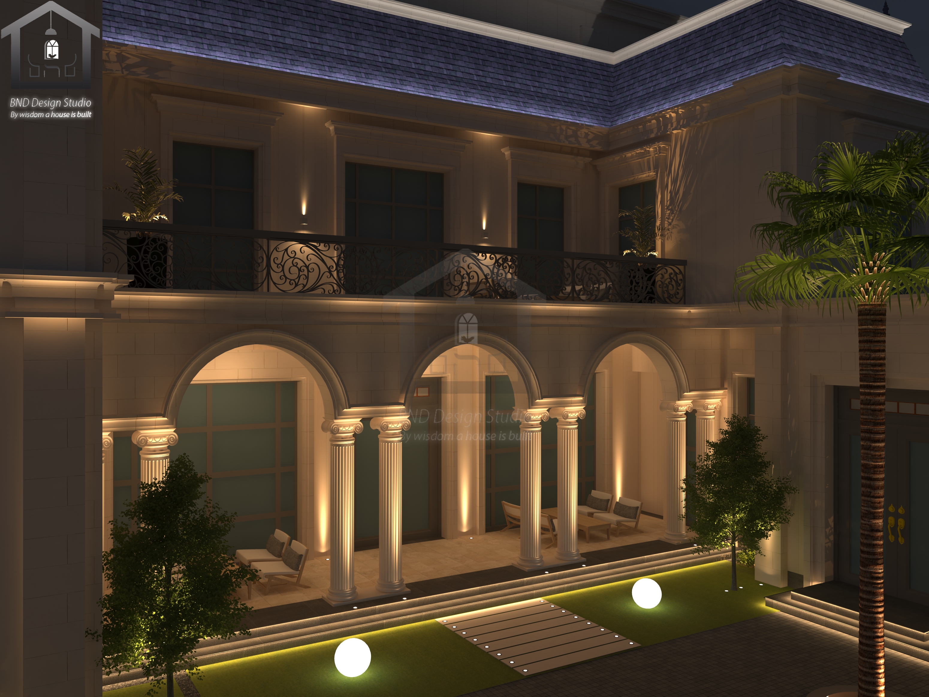 Facade & Landscape Lighting Private Villa - KSA-8