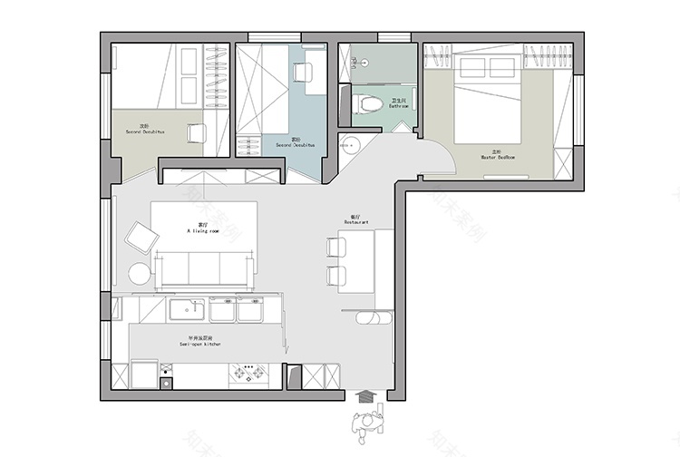 禧瑞天著简约风小户型设计丨中国北京丨久栖设计-71