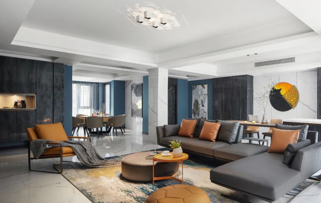 现代轻奢大平层 | 灰奢有度的中央御景社交空间-18