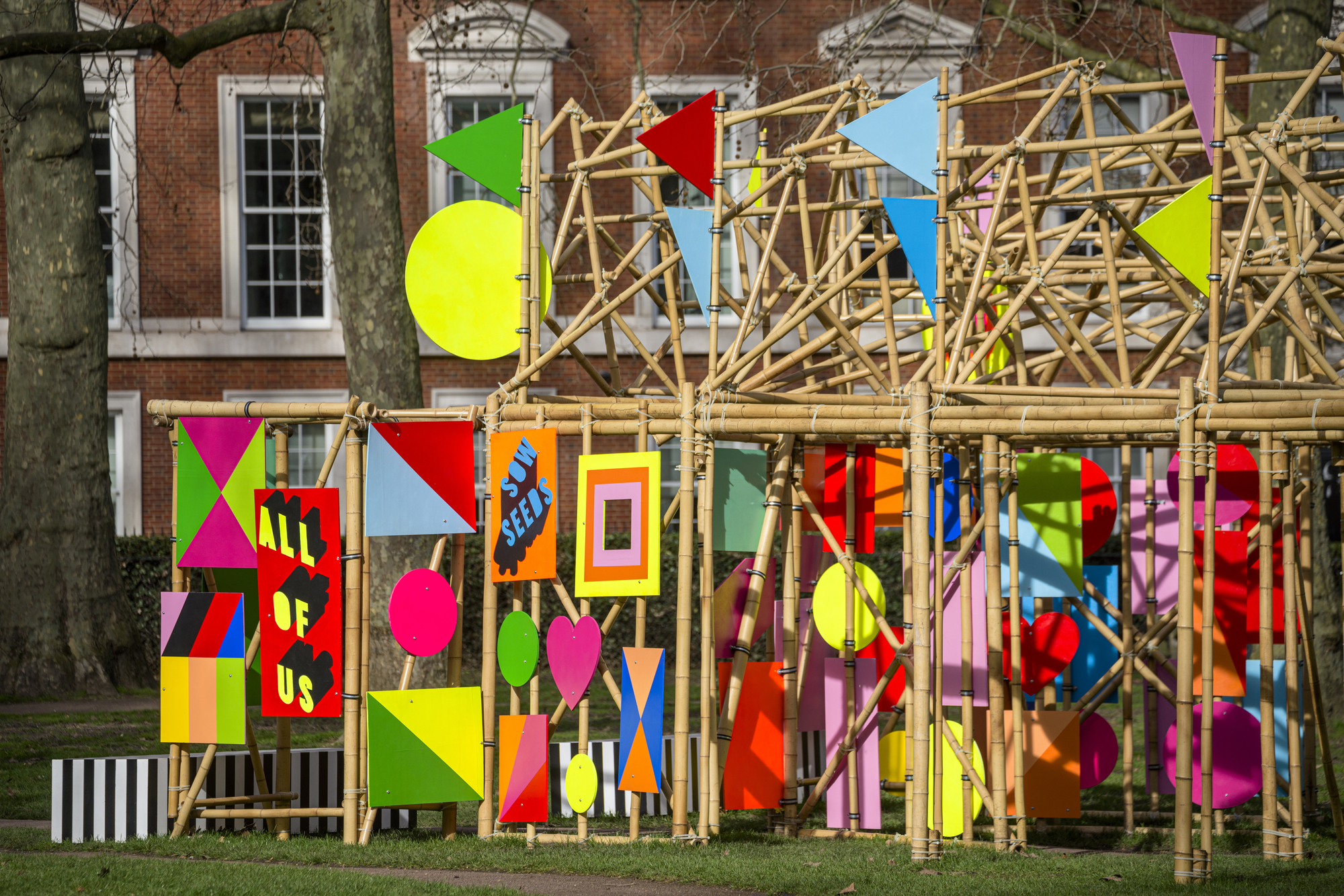 透视竹装置丨英国伦敦丨Morag Myerscough-14