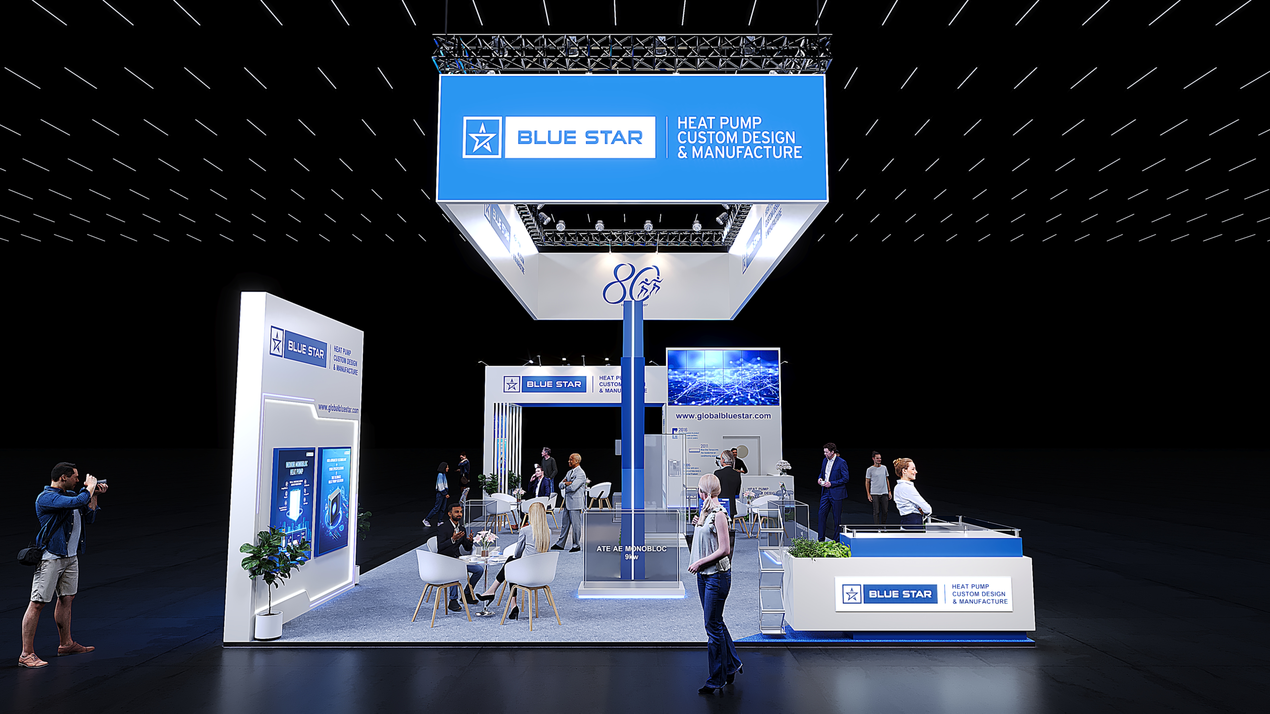 Blue Star | 4 Side Open Stall-2