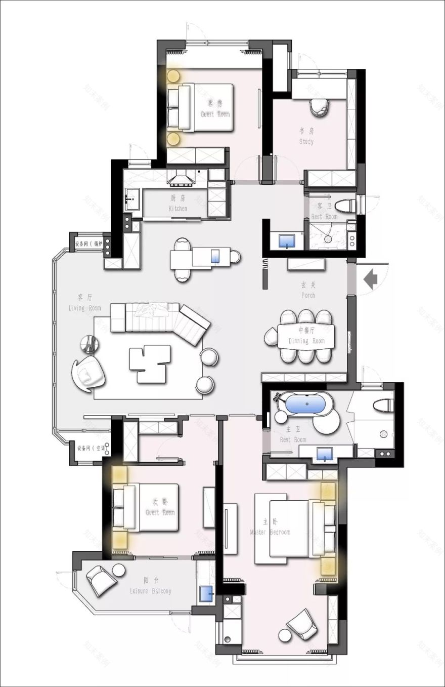 【东易设计】钱浙明作品:零度自由-56