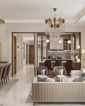 Living room + Open kitchen