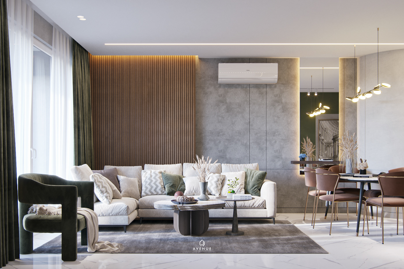 DI APARTMENT 现代内饰设计丨埃及丨Avenue Designs-5