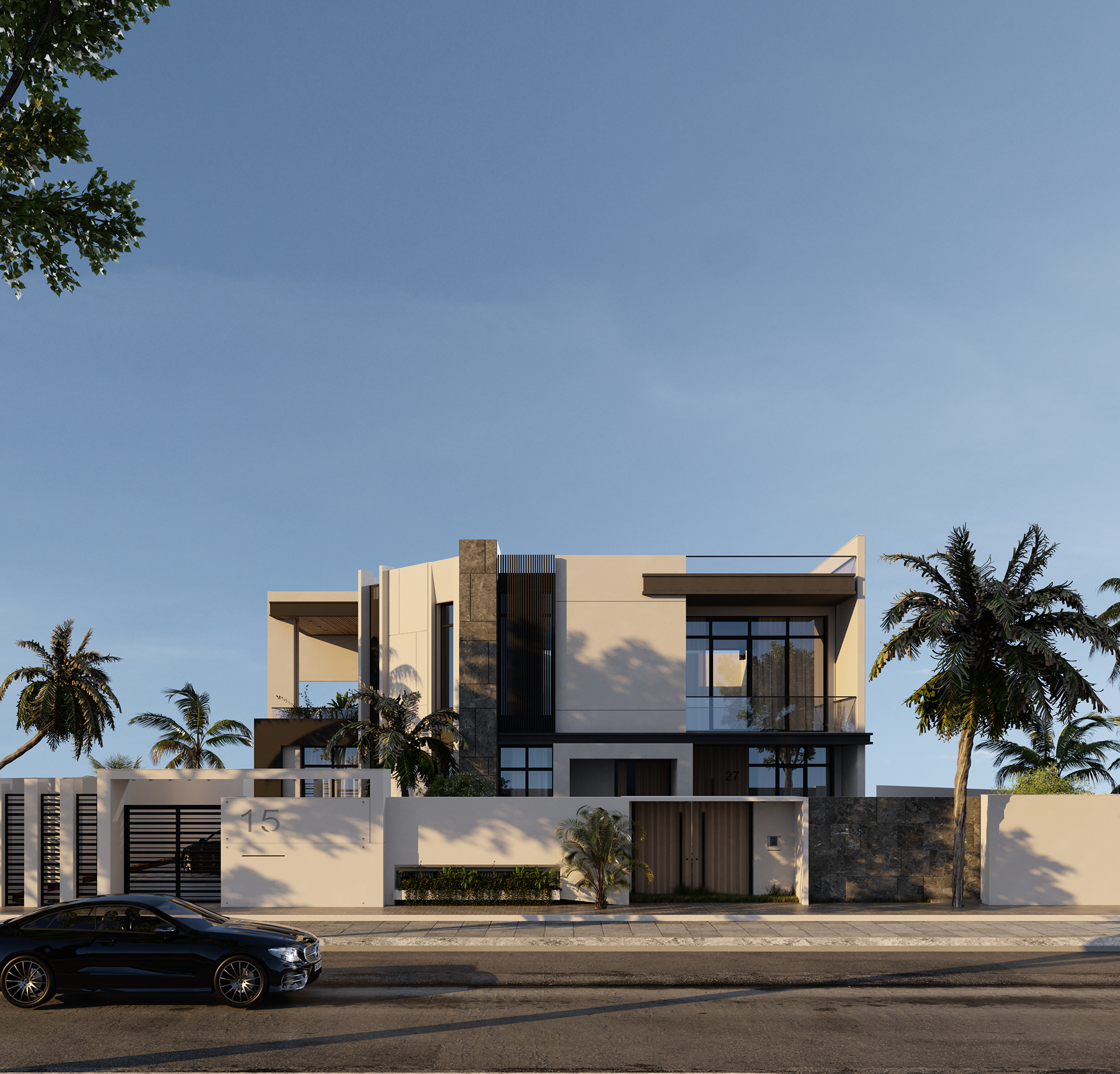 迪拜别墅外观设计丨阿联酋迪拜-2