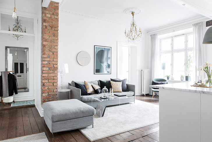 瑞典 53 平米白色温馨小公寓-10