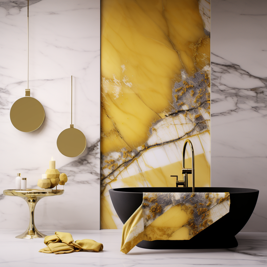 Yellow luxury mood board for interior design-1