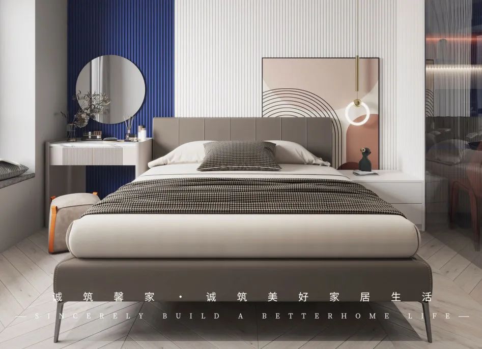 克莱因蓝的现代极简 · 苹果社区诚筑馨家 126㎡平层设计丨诚筑馨家·北京-46