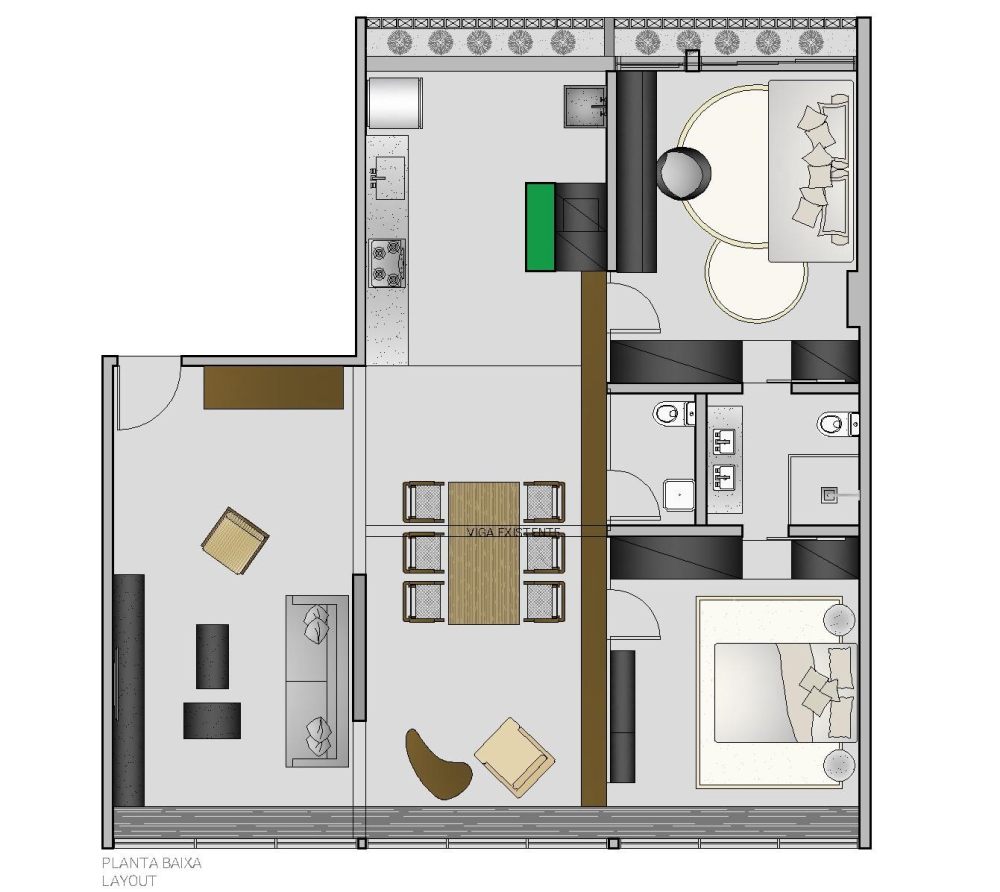 巴西利亚现代公寓,打造通透共享空间-63